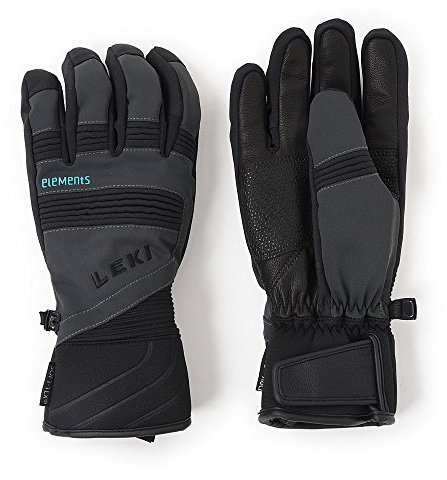 LEKI Skihandschuhe Elements Palladium S, Charcoal-Black, 7