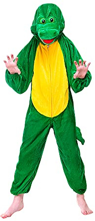 Wicked Costumes Kids Crocodile Fancy Dress Costume – Green Animal Onesie Outfit for World Book Day, School Plays, Jungle Parties & Halloween - Small (3-4 Years)