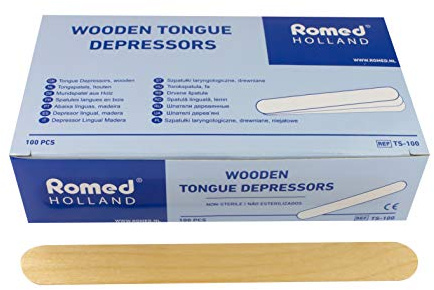 Romed Holzspatel Mundspatel aus Holz (50 x 100 = 5000 Stück)