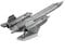 Fascinations MMS062 Metal Earth Metallbausätze - Aufklärungsflugzeug SR-71 Blackbird, lasergeschnittener 3D-Konstruktionsbausatz, 3D Metall Puzzle, DIY Modellbausatz mit 1 Metallplatine, ab 14 Jahre