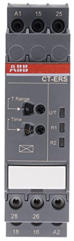 ABB Zeitrelais, DIN-Schienen, 0.05 s → 300h, 24 → 240V ac/dc, 2 Kont. Einfach, 2-poliger Wechsler