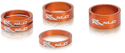 XLC Unisex – Erwachsene Lenkkopferweiterung A-Head Spacer-Set AS-A02 3x5/1x10/1x15 mm 1 1/8 Zoll, Orange, One Size