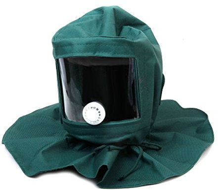 Casque Masque de Protection Anti-Vent Anti-poussière pour Sablage Sableuse