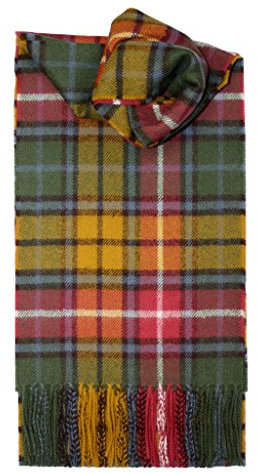 Gebürstet, langer Schal aus Lammwolle, Karomuster, Premium-Qualität, Auswahl von Tartans