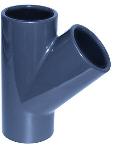 PVC – U 45 ° Té Manchon 63 mm PN10