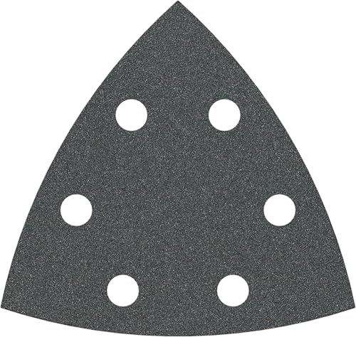 Bosch PRO F355 Schleifblatt, 93 mm, G100, 5-tlg. | für Beton, Harter Stein, Ø 93x93 mm, Körnung 100, Professional Zubehör Multifunktionswerkzeug, Deltaschleifer