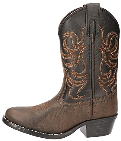 Smoky+Mountain+Bambini+Ragazzi+Monterey+Western+Cowboy+Stivali+Marrone%2fBlack%2c+3M