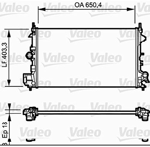 Valeo Kühler, Motorkühlung 734981 | Kompatibel mit: FIAT CROMA, OPEL SIGNUM CC, VECTRA C, VECTRA C Caravan, VECTRA C CC
