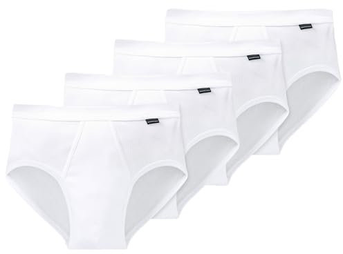 Schiesser Herren Sport Slip Essentials Doppelripp 4er Pack, Farbe:Weiß (100);Größe:7/XL