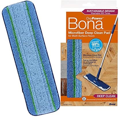 Bona Wischmopp Bezug, Bodentuch, Mikrofaser Deep Clean-Pad mit PowerLoop®-Technologie