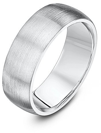 Theia Ehering Palladium 950 - Sehr massiv, Court Shape, 7mm mattierter - Größe 62 (19.7)