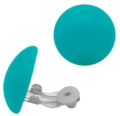 Soul-Cats 1 Paar Ohrclips Ohrringe Clips Plastik viele Farben Pastell, Farbe: mint