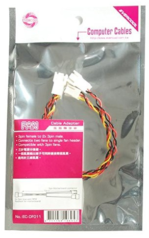Shiny Hardware Limited Evercool pin female to 2 x 3pin male EC-DF011 (AK-FY320)