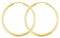 EDELIND Creolen Gold 585 Echtgold 30 mm - zarte Ohrringe Damen 2 mm breit Gelbgold - mit edler Geschenkbox