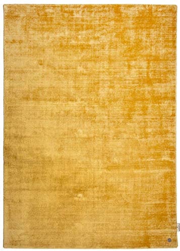 Glanzteppich mit Vintage Effekt | Seidenglanz | Handgearbeitet | 140 x 200 cm; Farbe: Gold | Tom Tailor - Shine