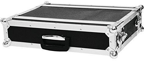 Roadinger Effektrack CO DD, 2HE, 24cm tief, schwarz für 483-mm-Steuer- und Effektgeräte (19) | 2 abnehmbare Deckel | Eingebaute Rackschienen | 4 Schnappschlösser | 4 stahlverstärkte Gummifüße