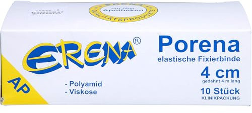 PORENA elast.Mullbinde 4 cm weiß o.Cello 10 St