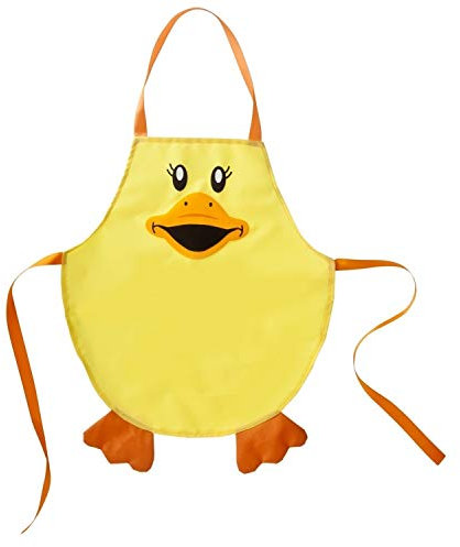 VIGAR Infantil Ducks, Sintético-Delantal Impermeable Perfecto para cocinar o par Jugar sin Riesgo de Que se estropee la Ropa, Amarillo
