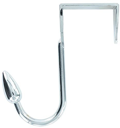Merriway BH03348 Over Door Hanger with Single Oval Hook - Polished Chrome