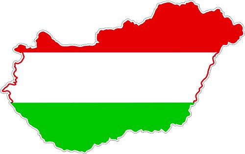Hungary Map Flag Vinyl Car Sticker/Decal