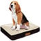 Ellie-Bo Medium Dog Bed for 30-inch Dog Cage/Crate - Black Faux Suede/Sheepskin