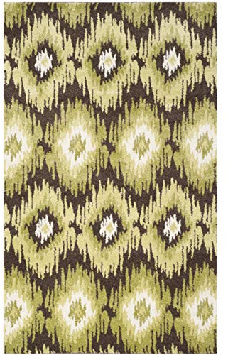 SAFAVIEH Modern Teppich für Wohnzimmer, Esszimmer, Schlafzimmer - Retro Collection, Kurzer Flor, Silber und Elfenbein, 122 X 183 cm