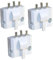Tibelec - Lot de 3 Fiches DCL 2 Pôles avec Terre pour Boîtier d’Encastrement - Dispositif de Connexion Défnitive pour Luminaire Suspendu et Plafonnier - Blanc