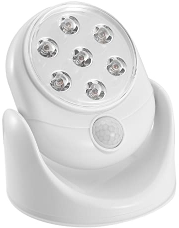 GPCT [Motion Sensor Activated Cordless [7 LED Bulbs] [360°Infrared] Auto-Sensing Battery-Powered [PIR Security] Light/Lamp- Indoor/Outdoor/Wall/Garage/Patio/Pool Flood Night Light Lamp AS SEEN ON TV