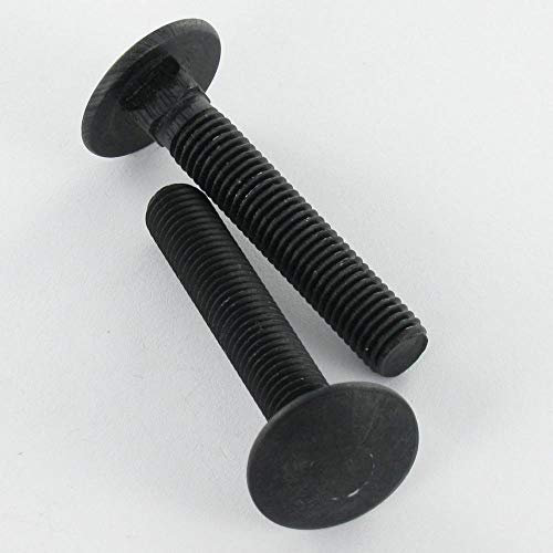 VIS TETE RONDE COLLET CARRE TRCC JAPY 7X80 PAS100 ACIER ZINGUE NOIR