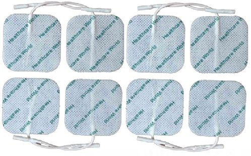 Tens-Elektrodenpads, 5 x 5cm Selbstklebende Elektroden (8 Stück), kompatibel mit Tenscare-, Neurotrac-, Auvon- und Elle Tens-Geräten