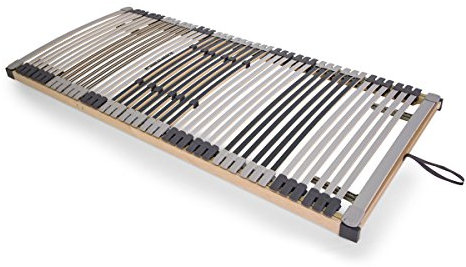 Amethyst 7 Zonen Lattenrost fest TÜV Zertifiziert aus Stabiler Buche 44 Federleisten 90x200,MONTIERTE Lieferung, 90 x 200 cm, fest