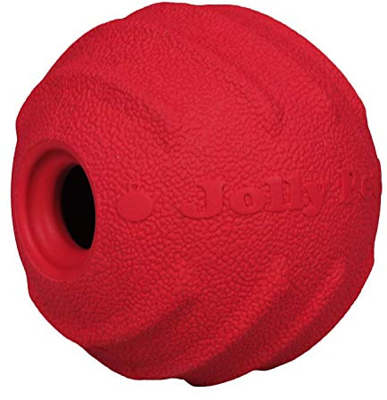 Jolly Pets Tuff Tosser Hüpfball, Tog Spielzeug/Leckerli-Halter, 10,2 cm, Rot, Large/X-Large