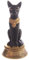 Bastet Statue sitzend schwarz gold 13,5 cm