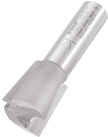 Trend Stair Trenching Router Cutter, 95°, 1/2 Inch Shank, 22mm Cut Diameter | For Stair Trenching With 95° Geometry, 22mm Cut Diameter, 26mm Cut Length And Right Hand Rotation, 32/13X1/2TC