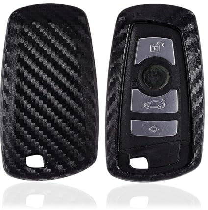 iJDMTOY (1) Black Soft Silicone Cover Case For BMW 1 2 3 4 5 6 7 Series Smart Key Fob