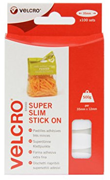 VELCRO Brand Forma adhesiva extra fina 35mm x 100 Blanco