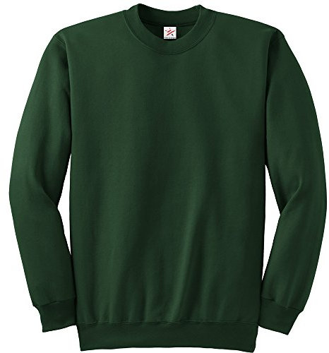 Star and Stripes Large Bottle Green Crew Neck Cotton Sweatshirts Durable Jumpers Unisex Fitting