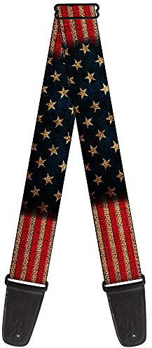 Gitarrengurt von Buckle-Down 34-60 Vintage US Flag Stretch