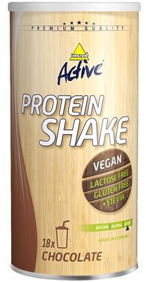inkospor Vegan Protein Shake laktosefrei, 450g Dose, 100% veganes Proteinpulver auf pflanzlicher Basis mit Schokoladen-Geschmack, ideal zur Regeneration nach dem Sport