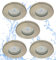 Trango 5er Set dimmbare IP44 LED Einbaustrahler in Nickel matt 6729IP-052GUSD I Einbauleuchten incl. 5x 5 Watt dimmbare GU10 LED I Bad Spots I Bad Deckenspots I Deckenstrahler I Einbauspots I Spots