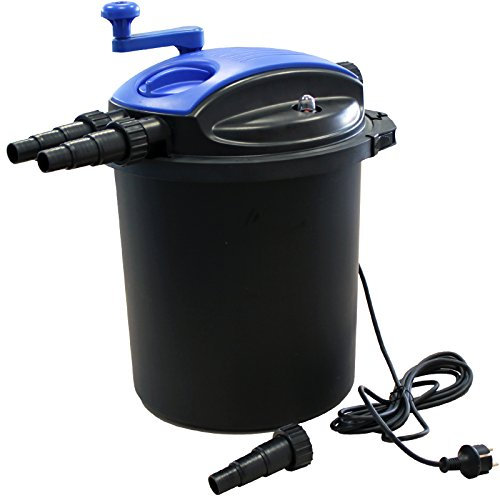JAD efu-10000a Bio Druckfilter mit 18W UV-Einheit und Reinigungskurbel, Teichfilter, Koi Teich Filter UVC