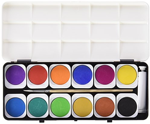 Eberhard Faber 578113 - Deckfarbkasten Tabaluga, 12 bunte Farbnäpfchen