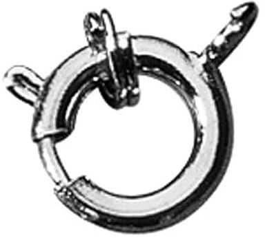Rayher 2219121 Federringe m.Spaltring, 9 mm ø, platin, SB-Btl 3 Stück