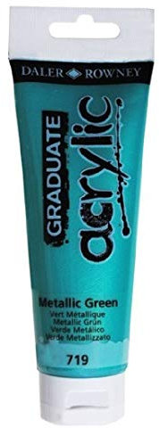 Acrilico graduato 120 ml verde metallizzato