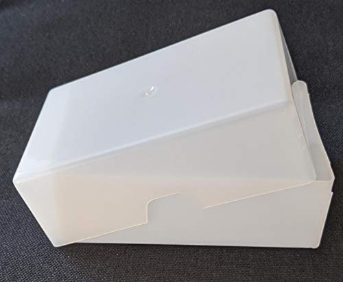 x10 Clear Plastic Business Card Boxes 95mm x 60mm x 35mm - Holds up to 125 Cards Per Box - Transparent Craft Storage Playing Boxes Holder