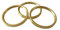 iso-design Gardinenringe Messing Optik für 16 mm Gardinenstangen - 10 Stück