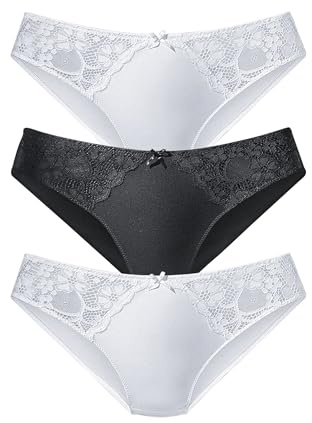 PETITE FLEUR Damen Slip seitliche Spitzeneinsätze, atmungsaktiv