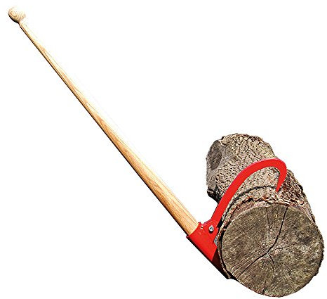 CROSSFER Wendehaken mit seitlicher Raste, Hakenlänge 133mm für Stammdurchmesser bis zu 50cm, Baumwender mit robustem Eschenstiel