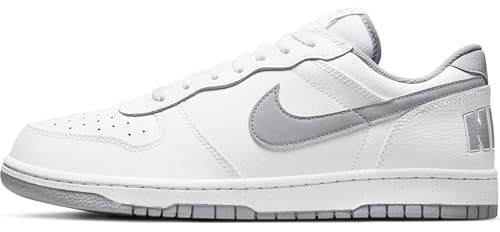 NIKE Herren Big Low Basketballschuhe, White/Wolf Grey, 45 EU