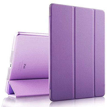 EssVita iPad Mini Custodia Case, iPad Mini 2 Inteligente Cover, Tre Volte Sonno-veglia Flip Magnetico PU Cuoio Hard Case for Apple iPad Mini 1/2/3 Viola